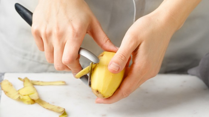 Heres a quick way to peel potatoes