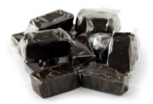 Black licorice caramels