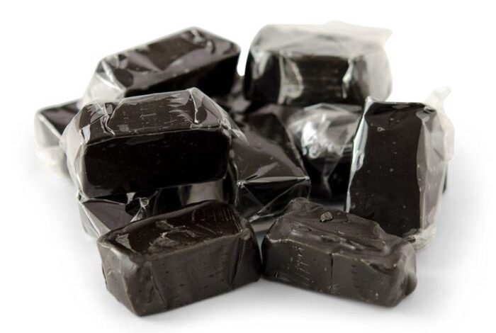 Black licorice caramels