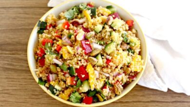 Healthy mango quinoa salad