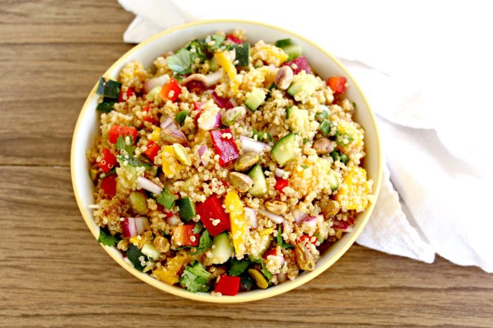 Healthy mango quinoa salad