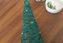 Diy christmas string trees