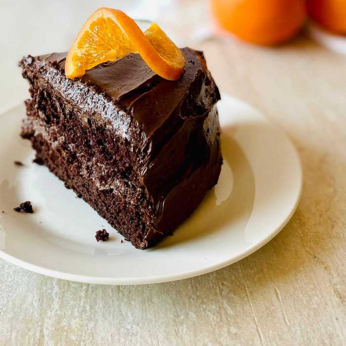 Orange ganache cake chocolate glaze crocker betty mix recipe food