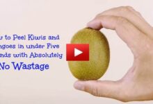 A quick and easy way to peel a kiwi mango or an avocado