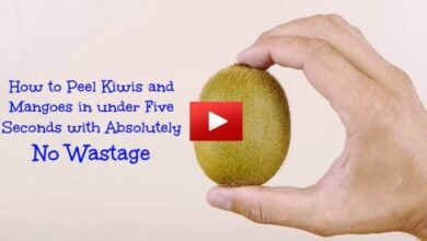 A quick and easy way to peel a kiwi mango or an avocado