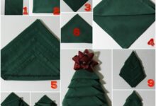 How to make a christmas tree napkin