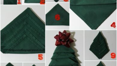 How to make a christmas tree napkin