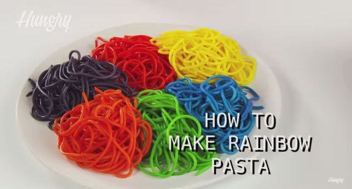 Rainbow pasta this will make dinner time fun