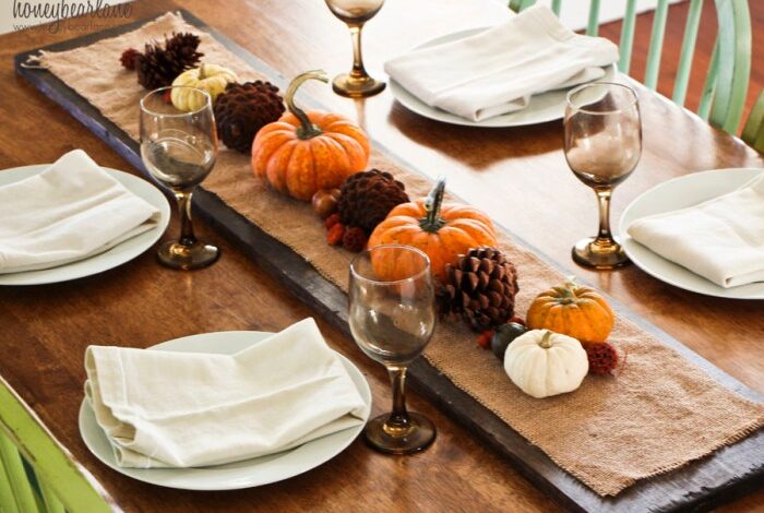 A functional thanksgiving center piece for a few buckaroos