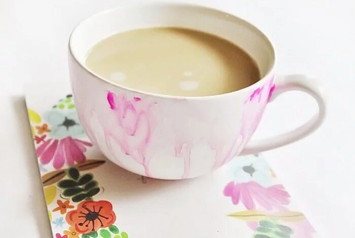 Diy watercolor mug