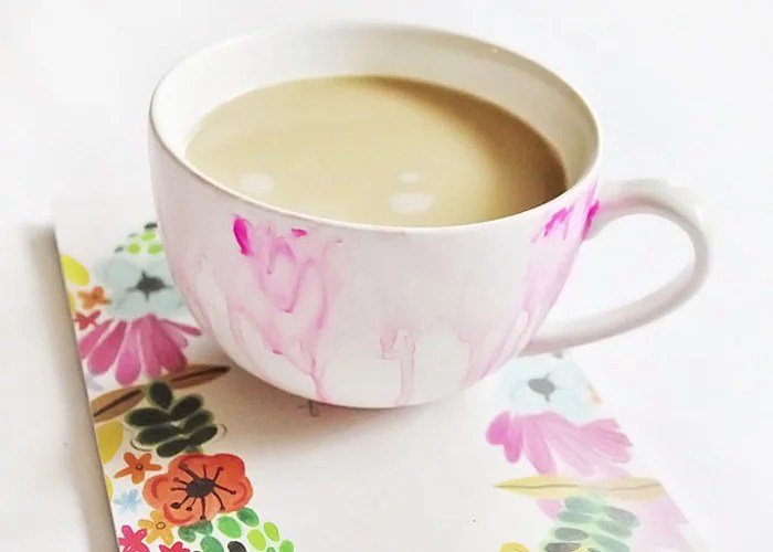 Diy watercolor mug