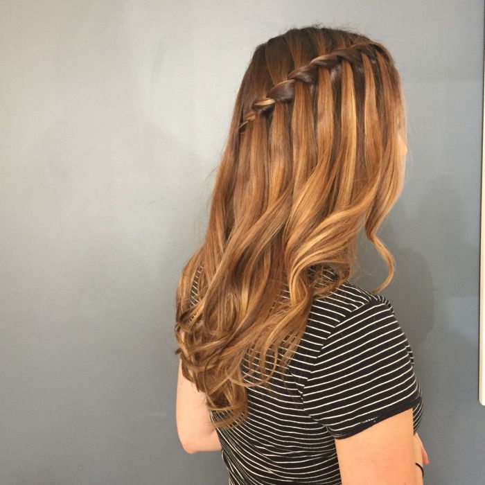 Loop waterfall braid amazing look