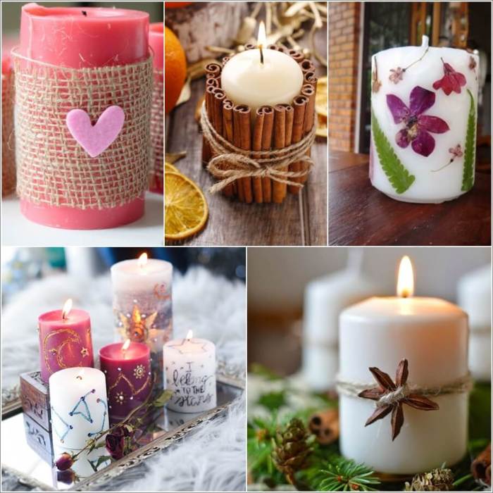 Diy decorative candle