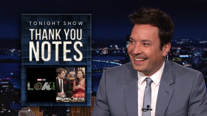 Jimmy fallons thank you notes