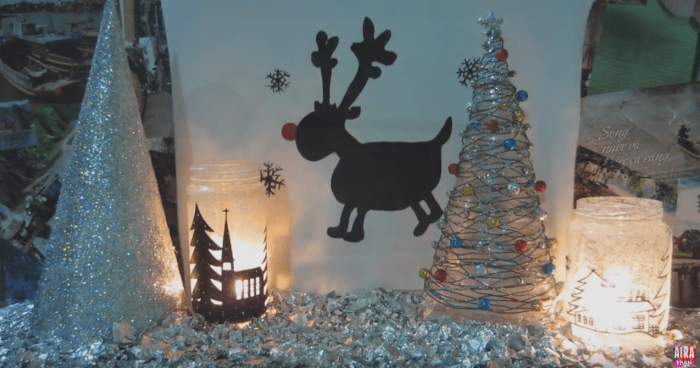 Diy christmas string trees