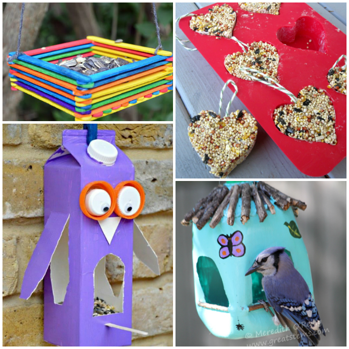 Bird feeders kids can make