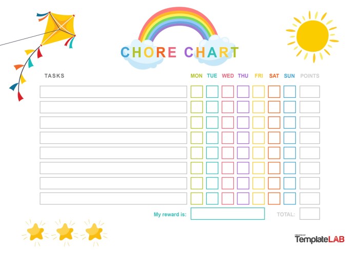 Personalized chore flip cards for kids