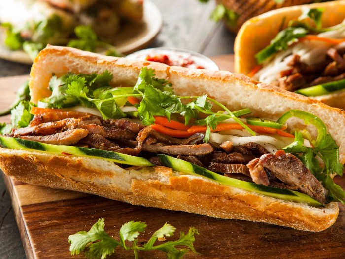 Vietnamese banh mi sandwich home