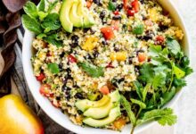 Healthy mango quinoa salad