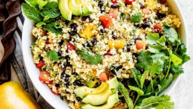 Healthy mango quinoa salad