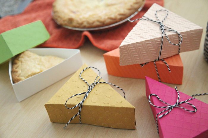 Diy pie slice boxes